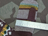 German Brown Patterned Mittens (Small)