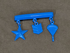 Blue Paratrooper Charm Pin