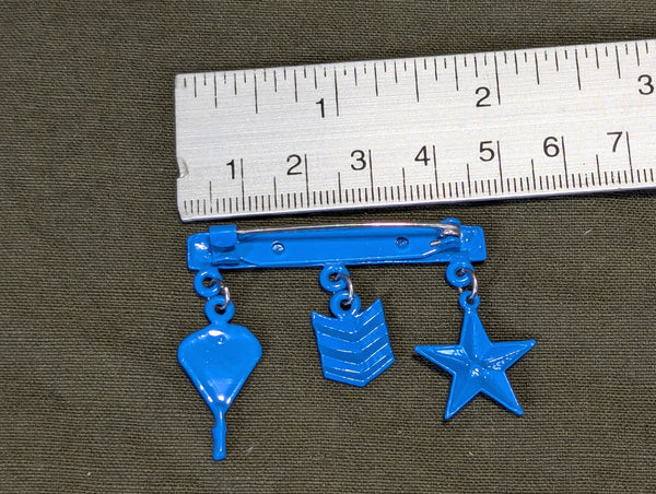 Blue Paratrooper Charm Pin