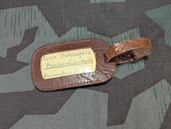 German Leather Luggage Tag