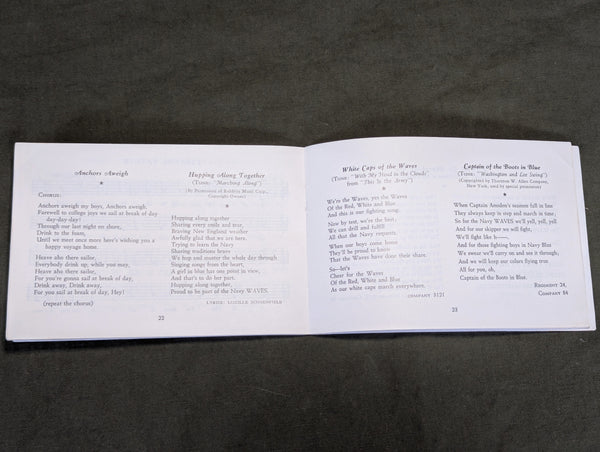 WAVES Song Book "Navy, Full Speed Ahead!"