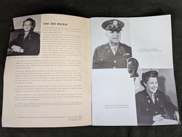 WACs at Fort Des Moines Iowa Booklet