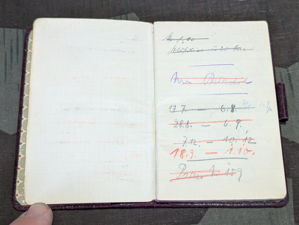 Small German Notebook Maroon Cover