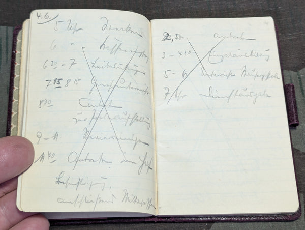 Small German Notebook Maroon Cover