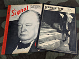 April 1943 Signal Magazine in French No8 with Terrorisme Leaflet