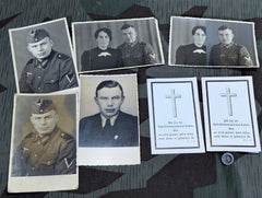 Stabsgefreiter and Party Member August Bous Photo and Death Card Lot