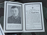 Stabsgefreiter and Party Member August Bous Photo and Death Card Lot
