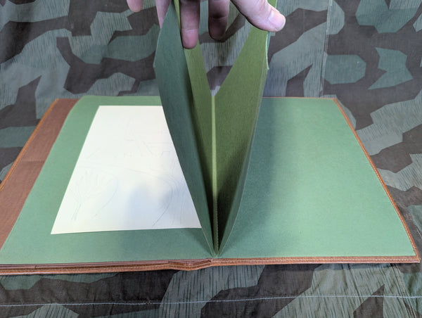 Vintage German Desk Blotter with Ship Motif