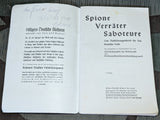 Spione, Verräter, Saboteure Booklet 1938
