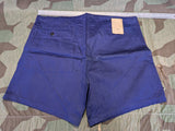 Original German Blue Sports Shorts 35" waist NOS