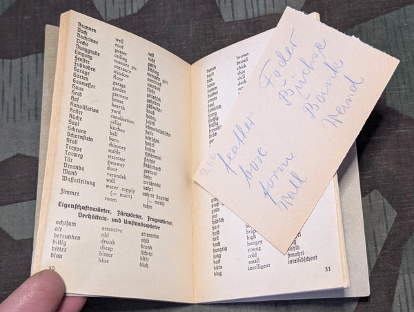 Wehrmacht Deutsch-Englisch Sprachführer