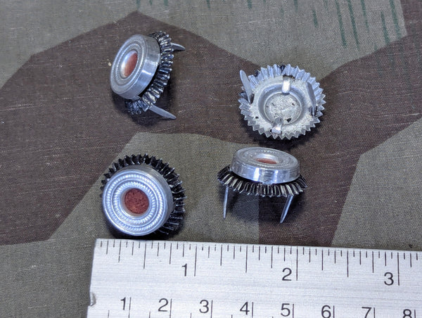 Original Wehrmacht Officers Visor Tri-Color Cockade in Aluminum