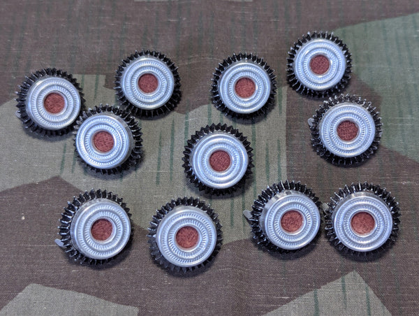 Original Wehrmacht Officers Visor Tri-Color Cockade in Aluminum