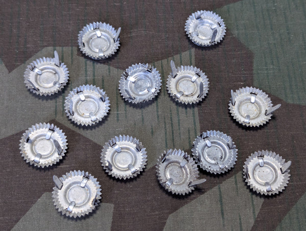 Original Wehrmacht Officers Visor Tri-Color Cockade in Aluminum