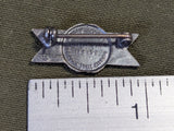 Army Navy "E" Production Award Pin and Card Sterling