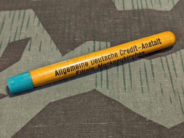 Wooden Deustche Credit-Anstalt Wooden Pencil Holder