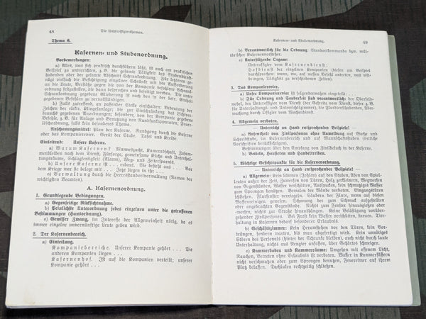 Fünfzehn Unteroffizierthemen Handbook for NCO Instruction 1936