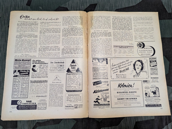 Erika Magazine November 1940 (Nr. 46) (Sonne für Soldaten, Women Pilots, Etc)