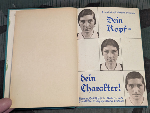 Dein Kopf dein Charakter! Skull Shape Book 1934