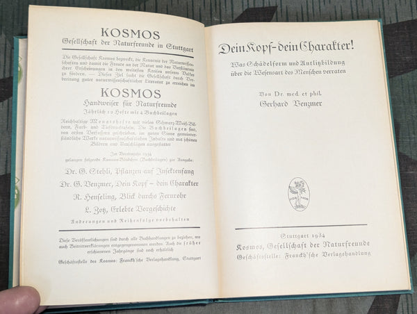 Dein Kopf dein Charakter! Skull Shape Book 1934