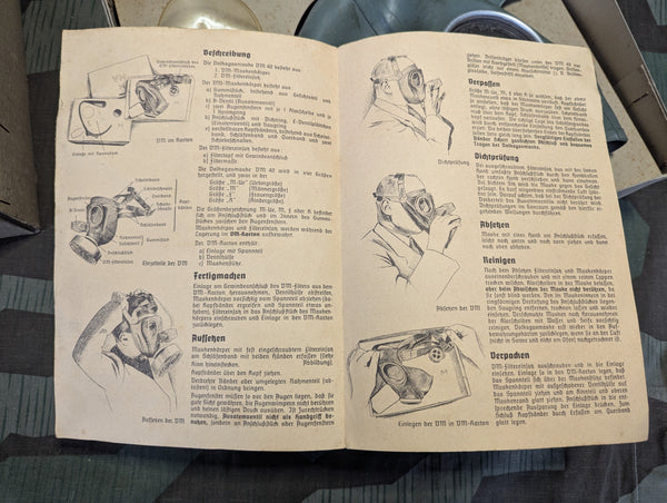 VM40 Volksgasmaske Luftschutz Mens Gas Mask in Box