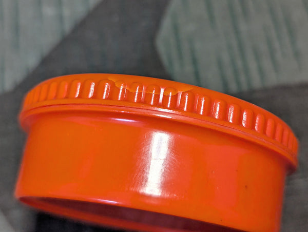 Small Orange Bakelite Kienzle Container