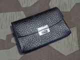 German Black Textured Wallet with Coin Purse NOS