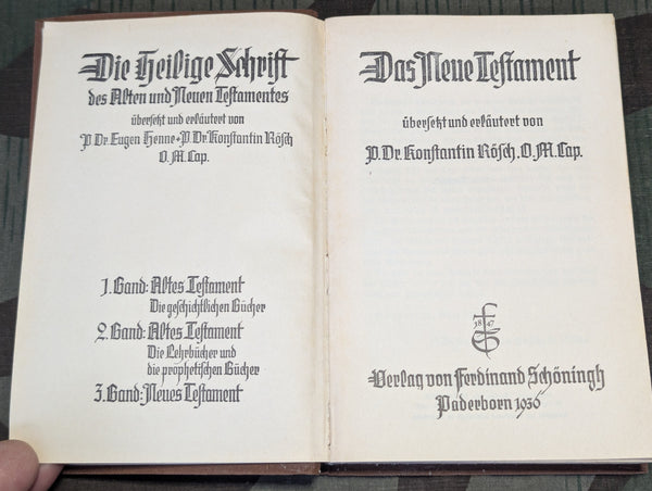 1936 Neues Testament New Testament Bible Catholic Rösch