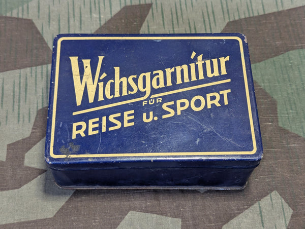 Period German Washing Kit Tin for Travel and Sport