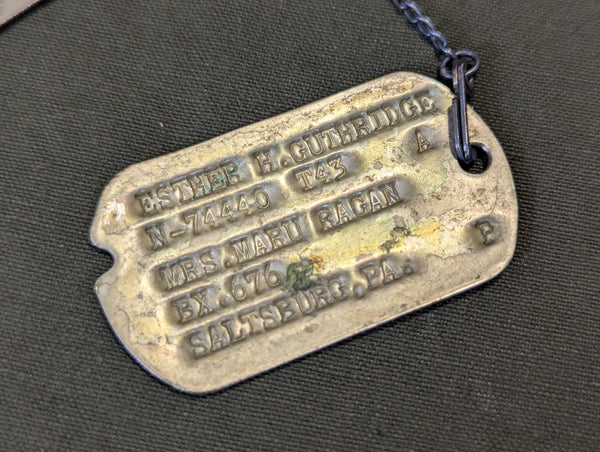 Esther Guthridge Nurse Next of Kin Dog tag Set