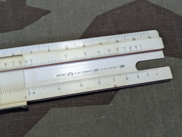 Faber Small Slide Rule in Case