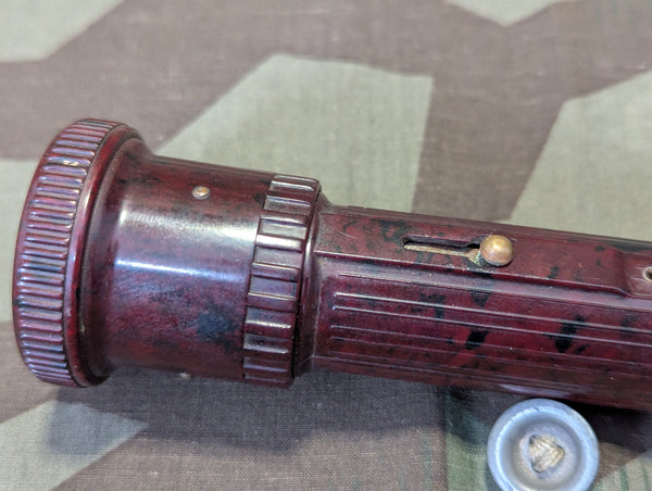 Zeiler Red Brown Bakelite DRP Flashlight