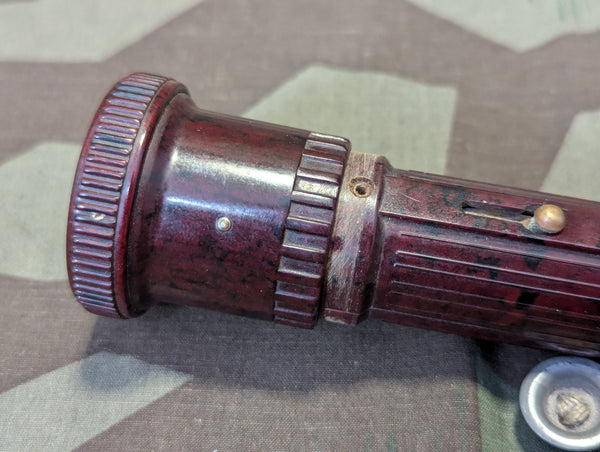 Zeiler Red Brown Bakelite DRP Flashlight