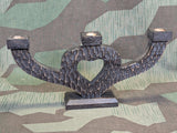 German Hand Carved Heart Shaped 3 Candle Holder