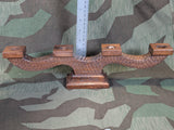 German Hand Carved Large 4 Candle Holder