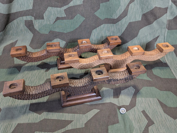 German Hand Carved Large 4 Candle Holder