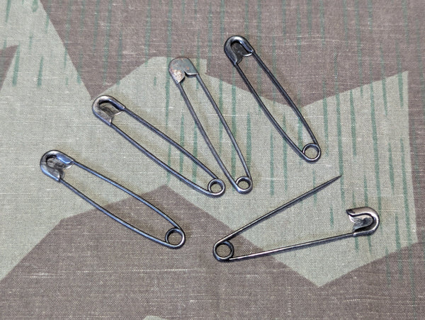 German Safety Pins Black (Set of 5)