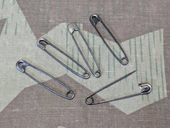 German Safety Pins Black (Set of 5)