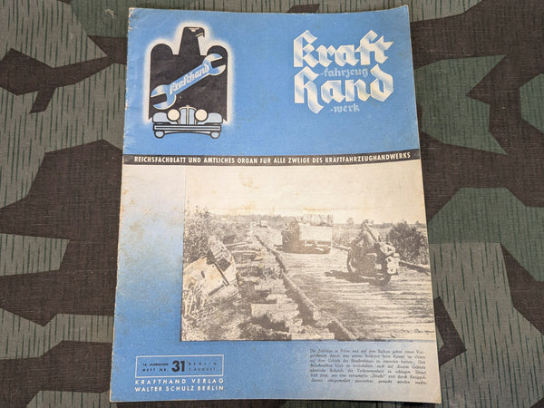 Kraftfahrzeug Handwerk Heft 31 - 2 August 1941 Krafthand