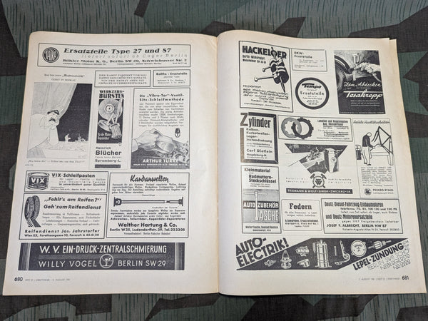 Kraftfahrzeug Handwerk Heft 31 - 2 August 1941 Krafthand