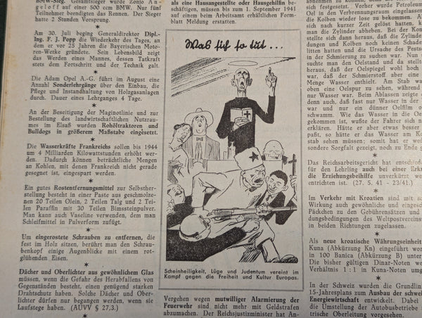 Kraftfahrzeug Handwerk Heft 31 - 2 August 1941 Krafthand