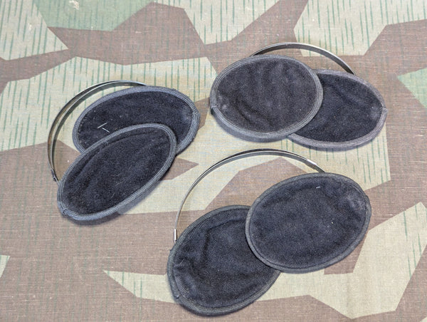 Original German Folding Earmuffs Red/Black