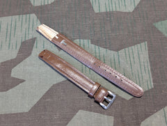 15mm Dark Brown Leather Watch Band