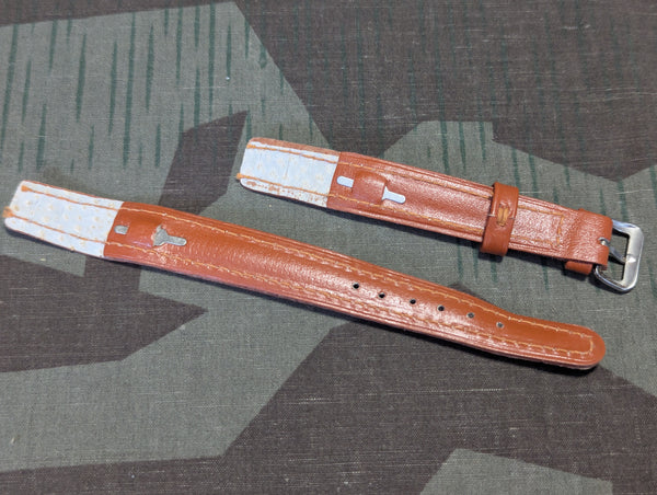 15mm Light Brown Leather Watch Band