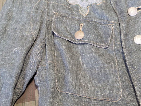 M43 HBT NCO Tunic with Original Insignia