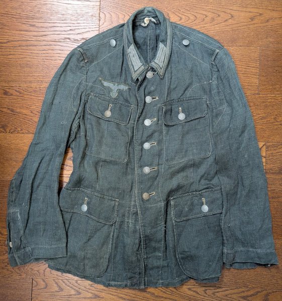 M43 HBT NCO Tunic with Original Insignia