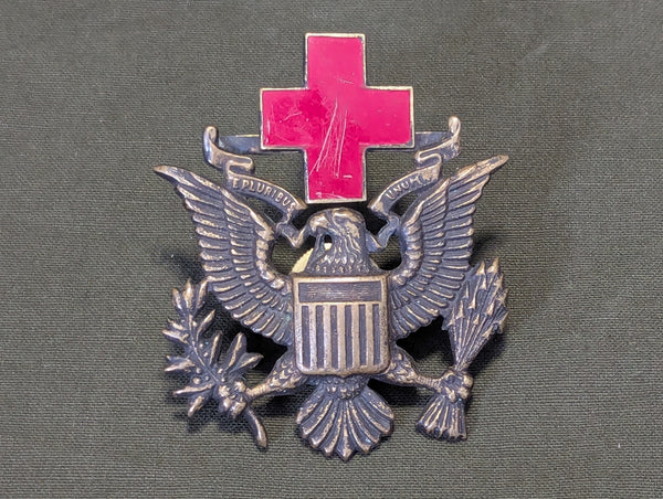 WWI American Red Cross Men's Officer Cap Badge