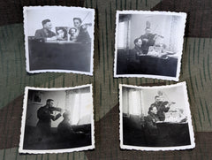 4 Photos of Luftwaffe Soldiers Playing Piano and Violin
