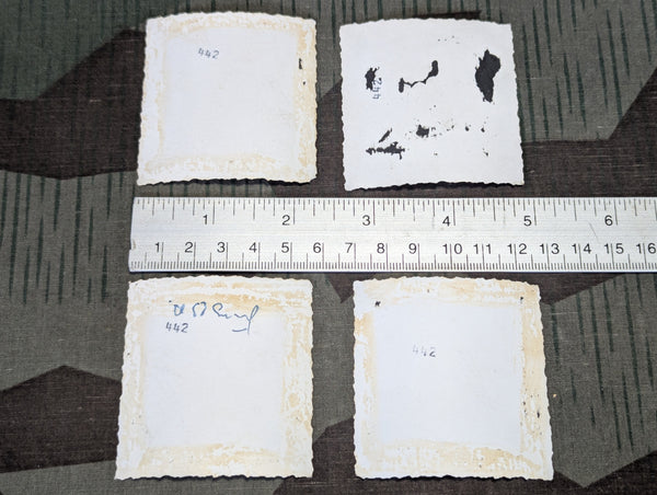 4 Photos of Luftwaffe Soldiers Playing Piano and Violin