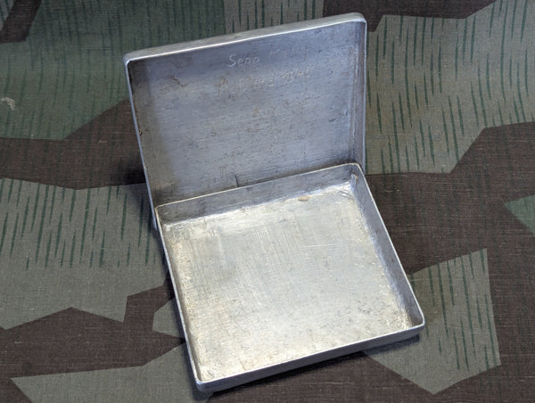 German Aluminum PW Cigarette Case Russland 1946
